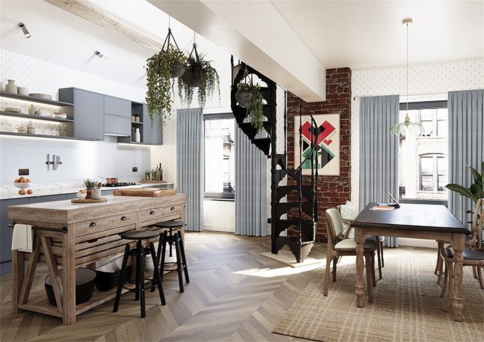 San Remo (Blackout), French Grey - Made to Measure Curtains - Image 7